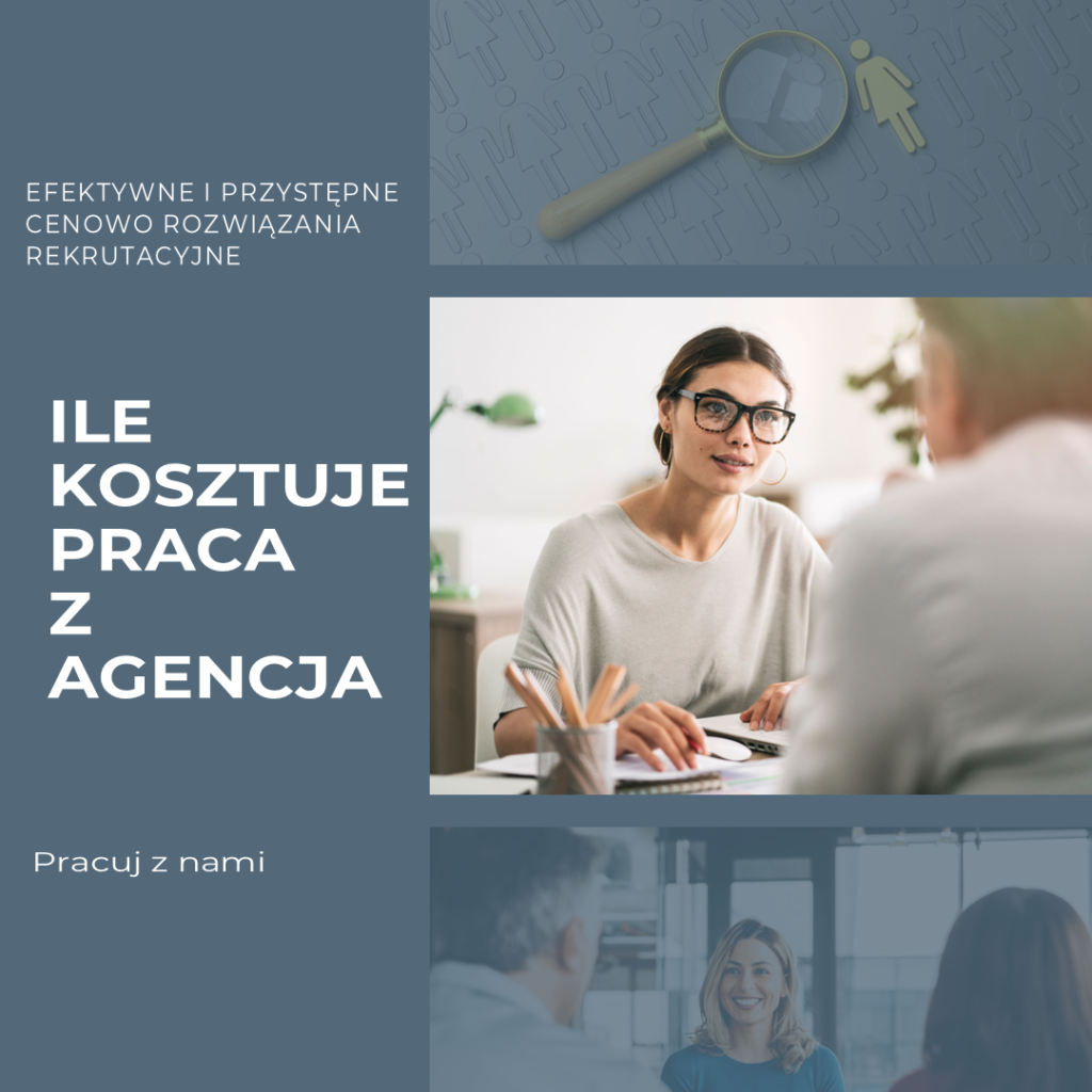 Konsultantka rozmawia z klientem o tym, ile wynosi koszt agencji rekrutacyjnej i zakres usługi